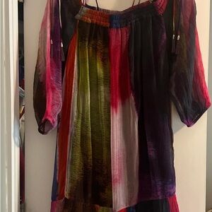 Floreat for Anthropologie Multicolor Smocked Dress